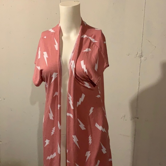 Lighting bolt print short sleeve cardigan - Picture 2 of 5